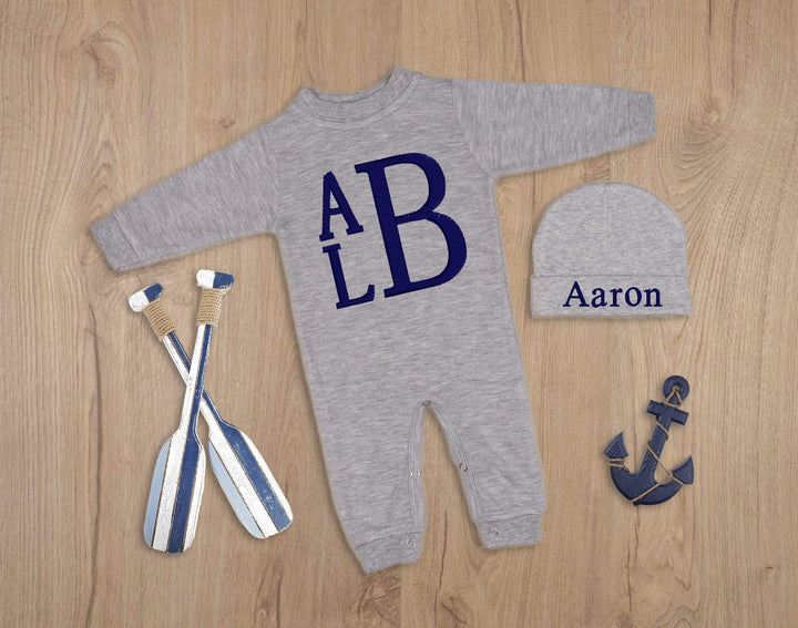gray baby boy coming home outfit