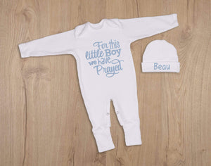 Baby Boy Blessing Embroidered Coming Home Outfit Religious