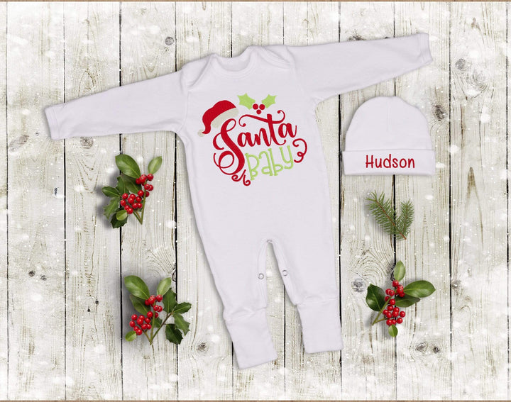 baby's first christmas santa outfit