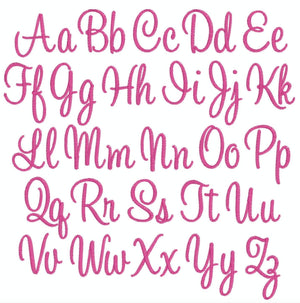 Grey sleeper with pink monogram - font avaliable
